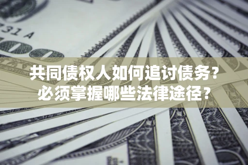 武汉共同债权人如何追讨债务？必须掌握哪些法律途径？