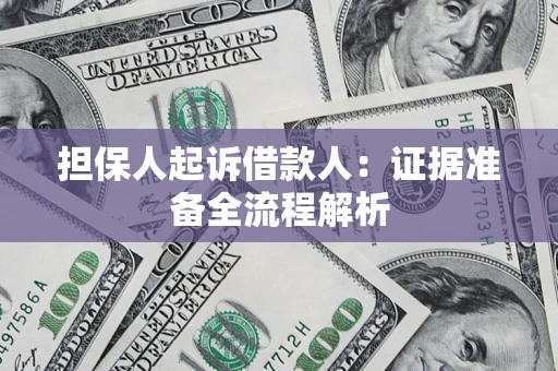 武汉担保人起诉借款人：证据准备全流程解析