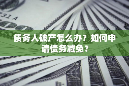 武汉债务人破产怎么办？如何申请债务减免？
