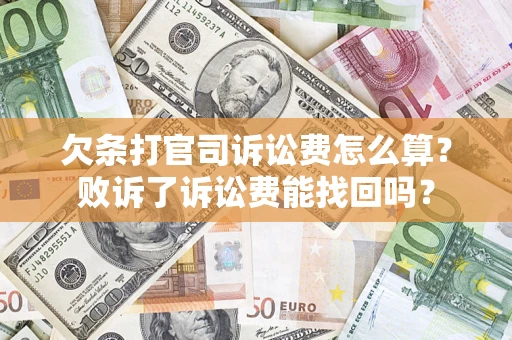 武汉欠条打官司诉讼费怎么算？败诉了诉讼费能找回吗？