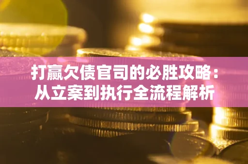 武汉打赢欠债官司的必胜攻略：从立案到执行全流程解析